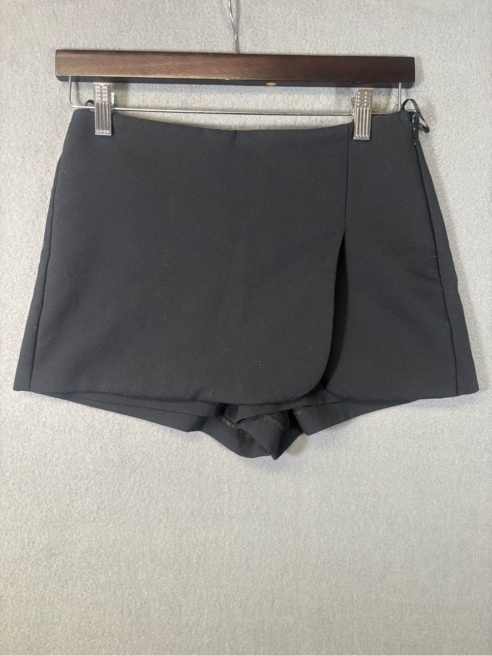 Zara Black Wrap Mini Skort Women's Size Small
